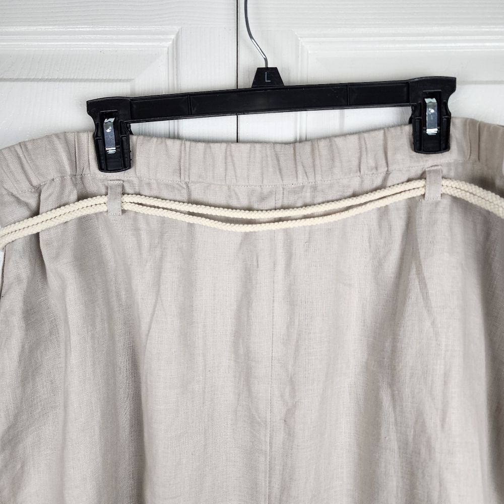 NWT Ulla Popken Linen Midi Skirt Size 18 Beige Natural - Picture 10 of 13